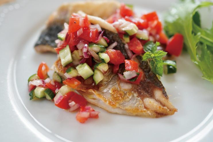 鯵のソテー　ラビゴットソース